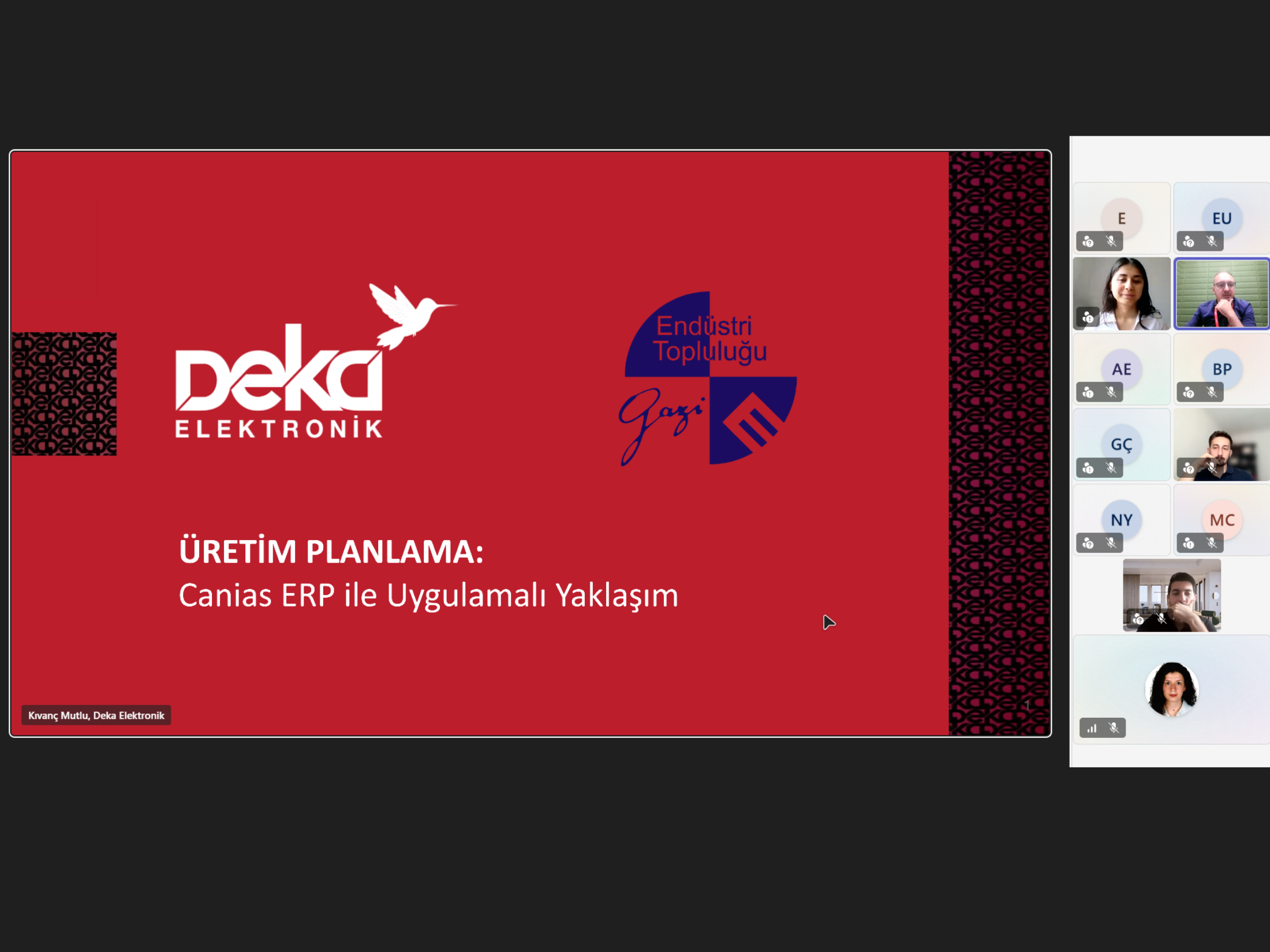 Gazi Endüstri Topluluğu ile Üretim Planlama Webinarı Gerçekleştirdik